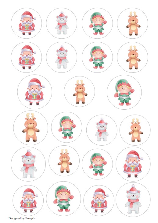 Muffinaufleger Weihnachtsmotive