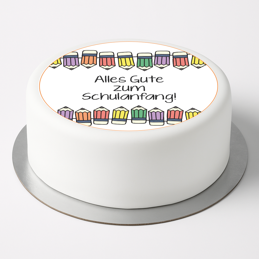 Tortenaufleger Einschulung    