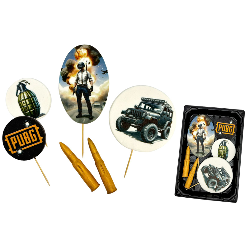 Pubg Zuckerdekoration für Torten – Tortenstecker Set