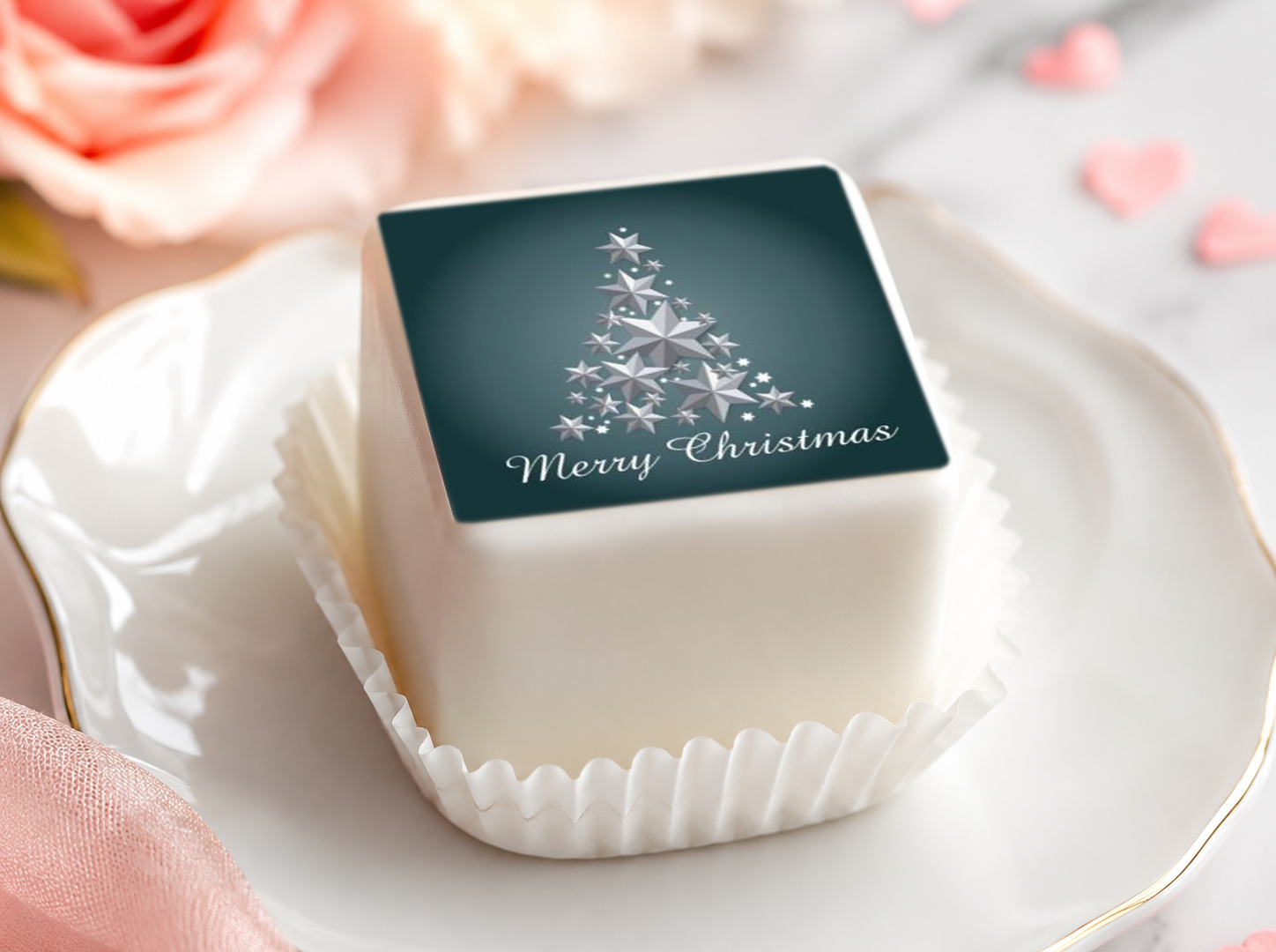 Petit Four Aufleger Weihnachten – 24 Stück
