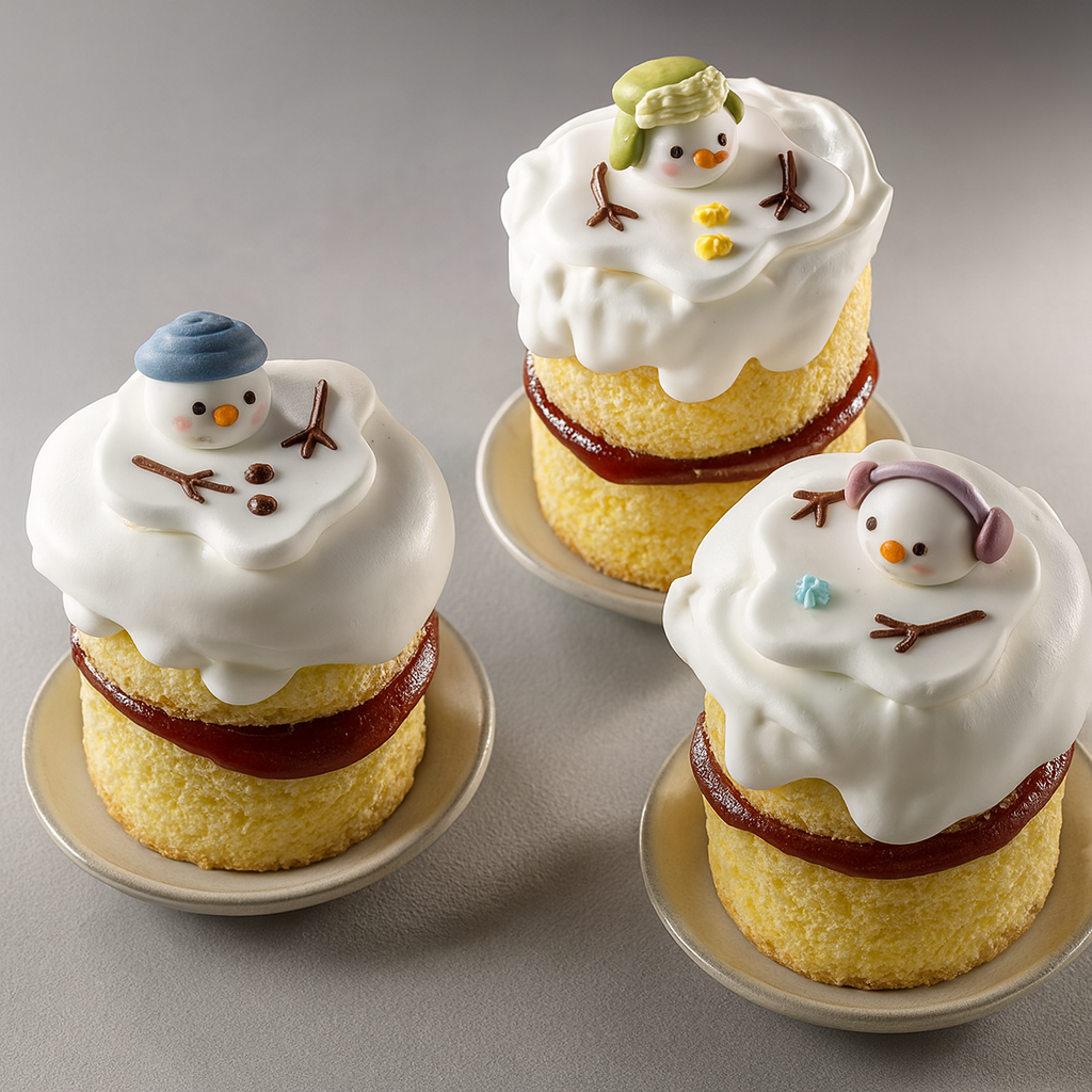 Schneemänner in der Sonne – 5er-Set aus Zucker