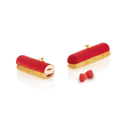 Silikomart® Professional Kit Éclair – Silikonform 8-fach inkl. Airplus-Moule | Backform für Éclairs & Choux-Gebäck