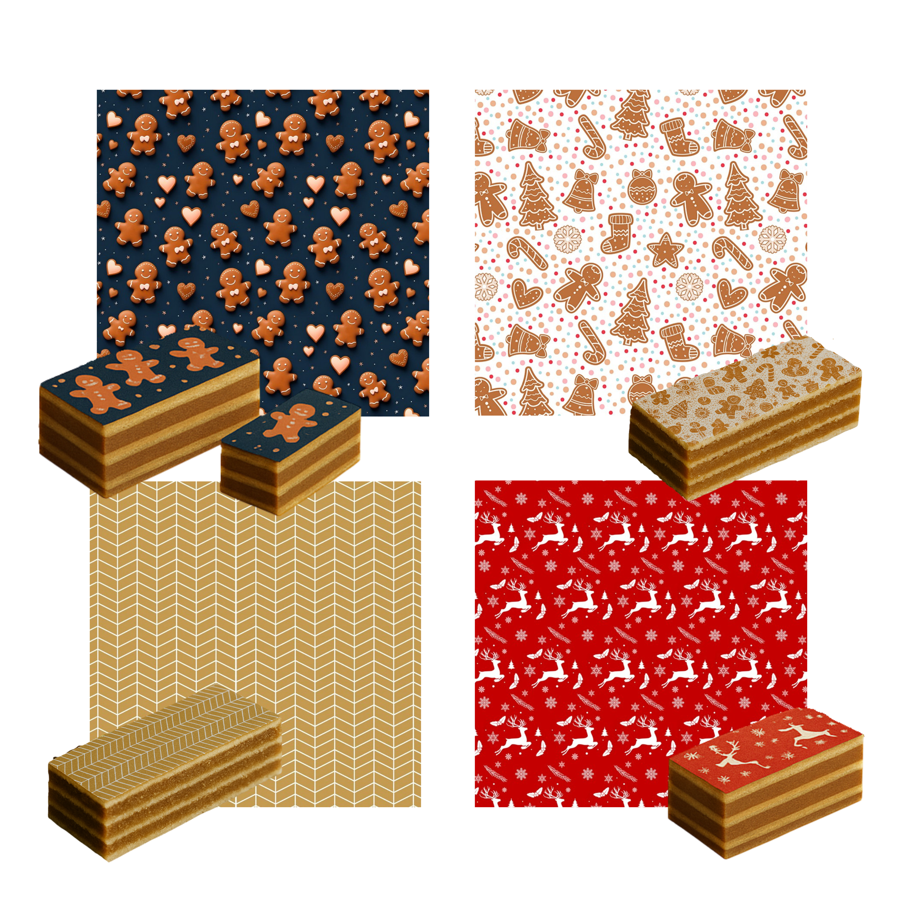 Oblatenschnitten Set/ Weihnachtsset / 4 teilig!