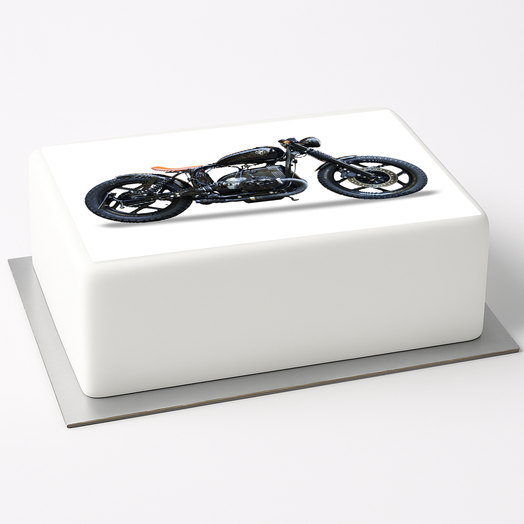 Tortenaufleger „Motorrad“ – Essbarer Tortenaufleger A4 für Kuchen & Tortendekoration