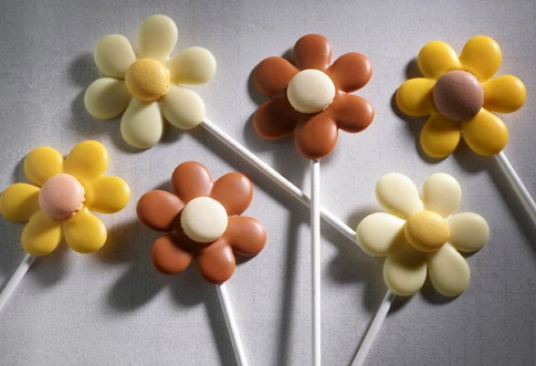 Mini Macarons rosa Ø 2 cm – 100 Hälften für 50 gefüllte Macarons