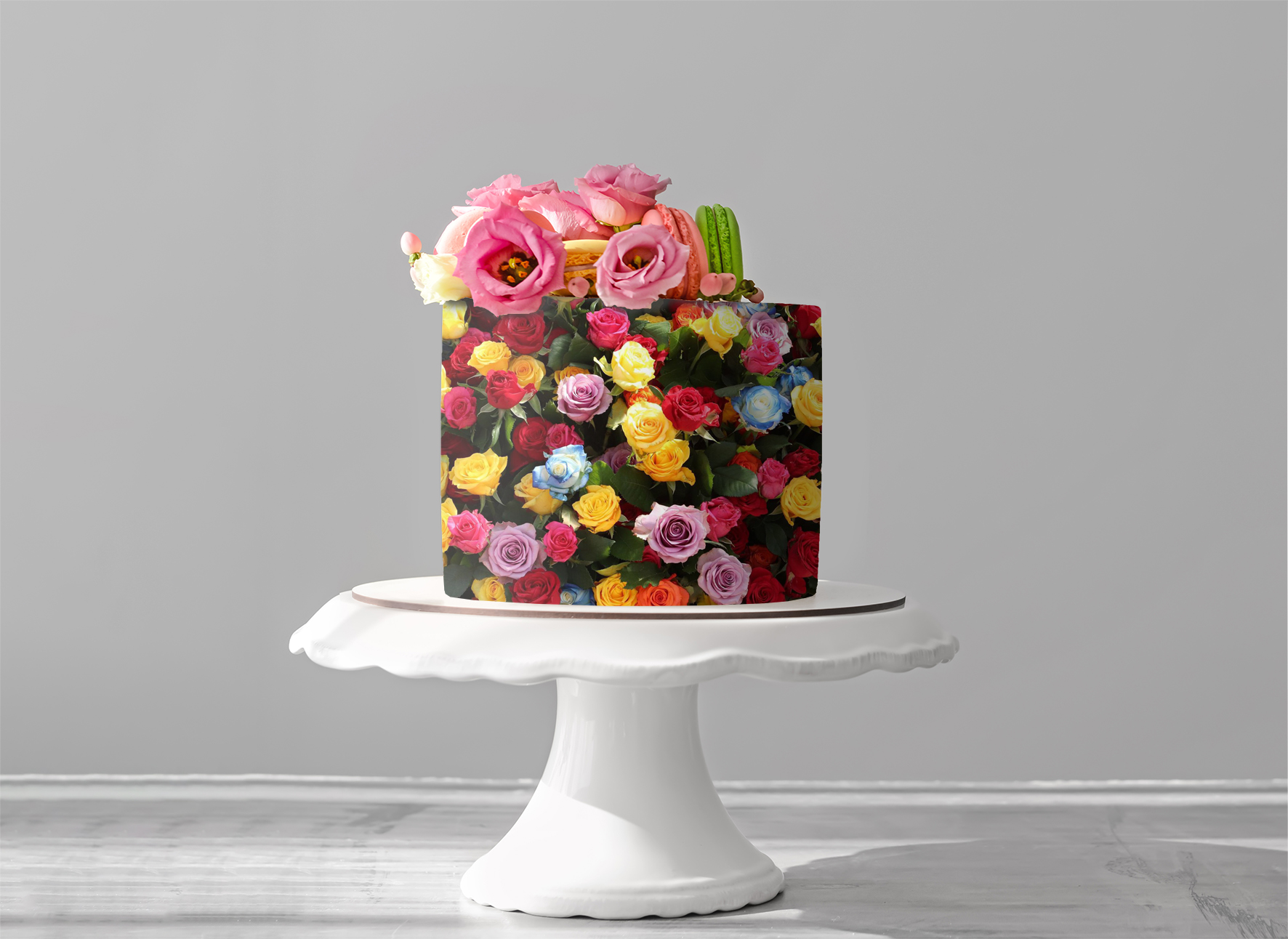 Deko Fondant bunte Rosen