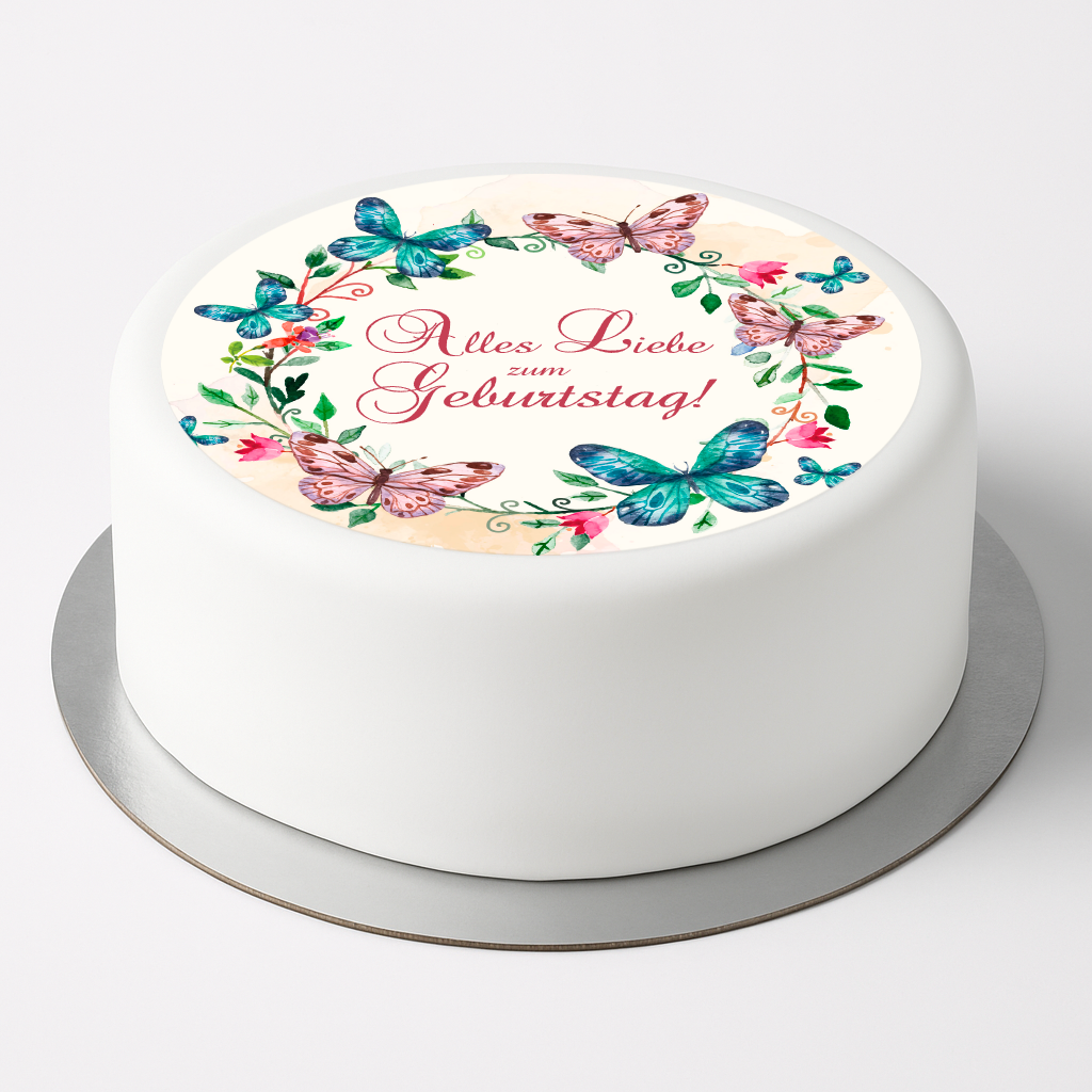 Tortenleger Geburtstag Oblate 19 cm