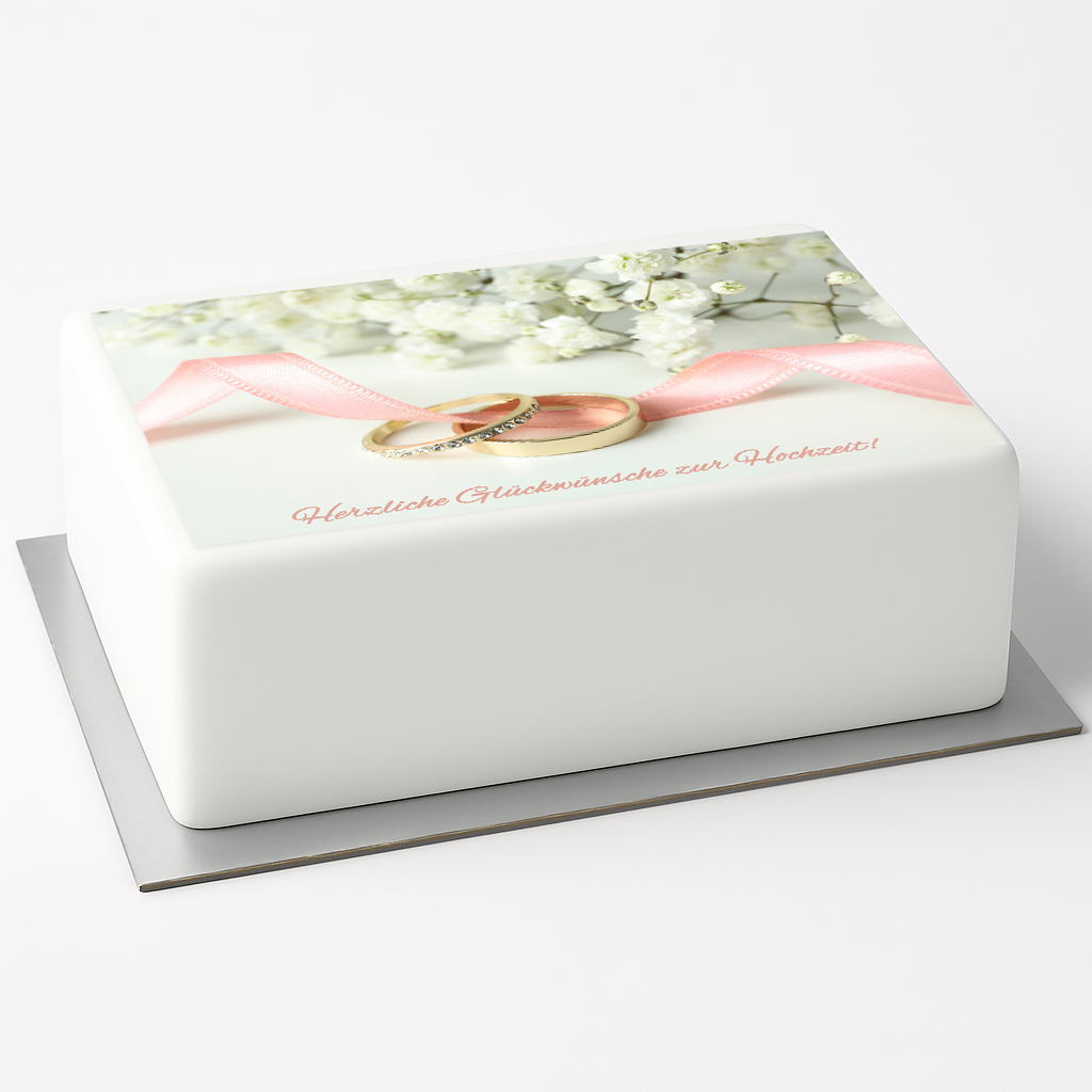 Tortenaufleger Hochzeit