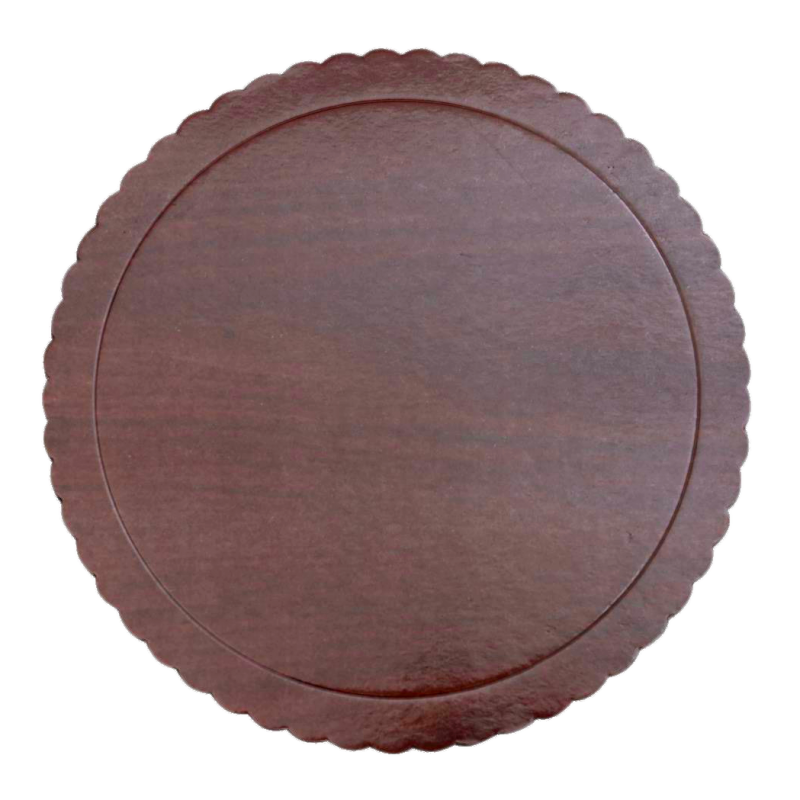 Tortenplatte rund Holz braun 25x 3 mm 