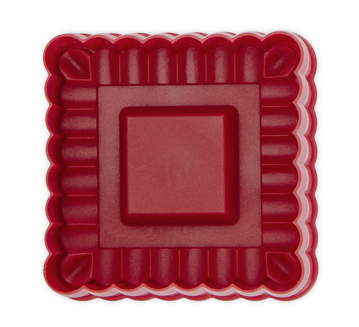 Präge Ausstecher Quadrat gewellt mit Auswerfer | 6 cm