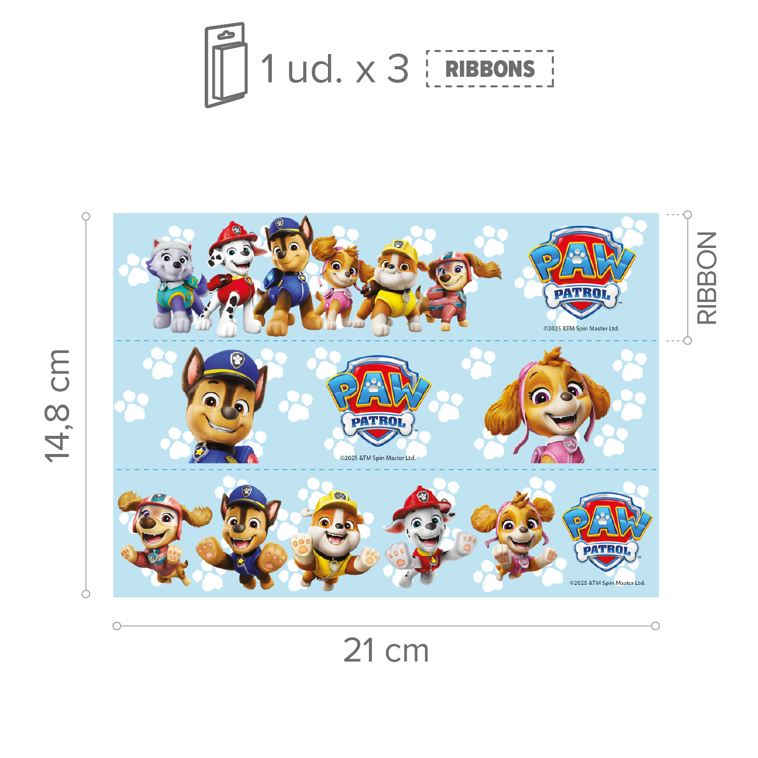 Essbare Paw Patrol Dekoration A5 – Tortenband für Kindergeburtstag