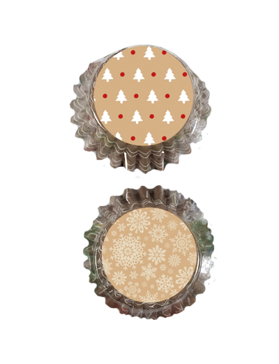 Mini Papierbackförmchen Winterzauber – 50 Stück