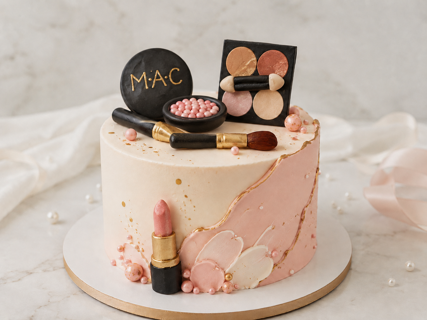 Essbare Make-up Tortendeko – Beauty Set aus Zuckermasse
