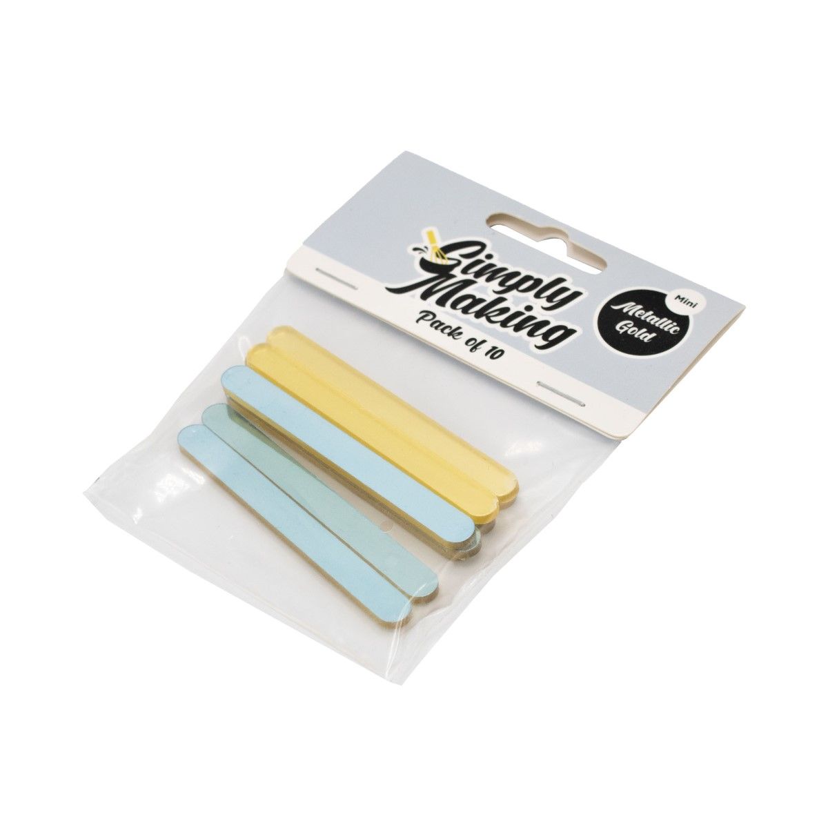  Cakesicle Sticks pk/10 - Verspiegeltes Gold - 76mm