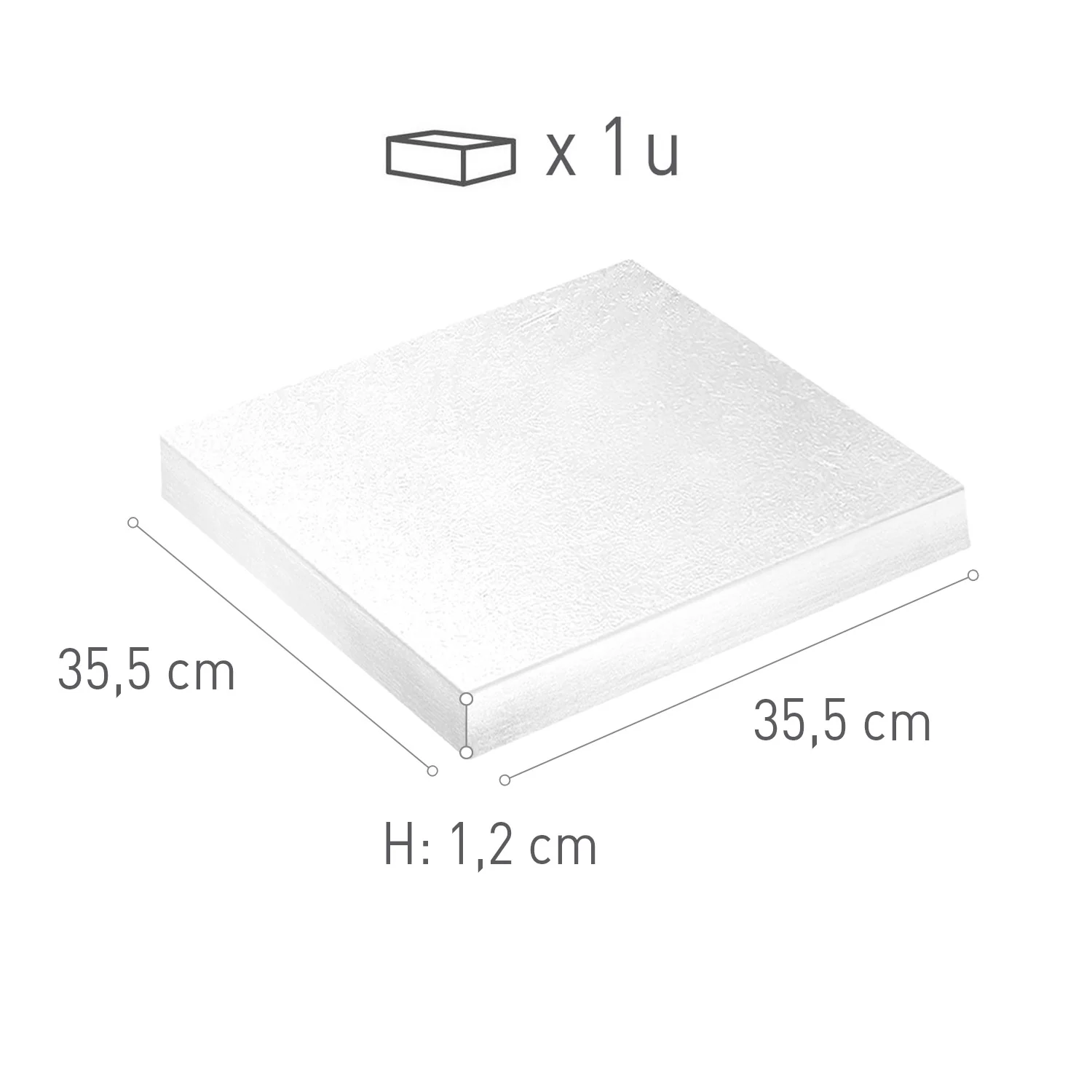 Tortenplatte Silber (35,5 x 35,5)