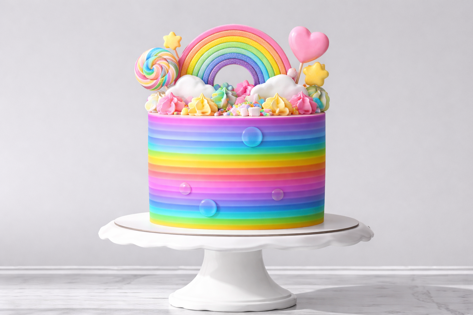 Deko Fondant  Regenbogen