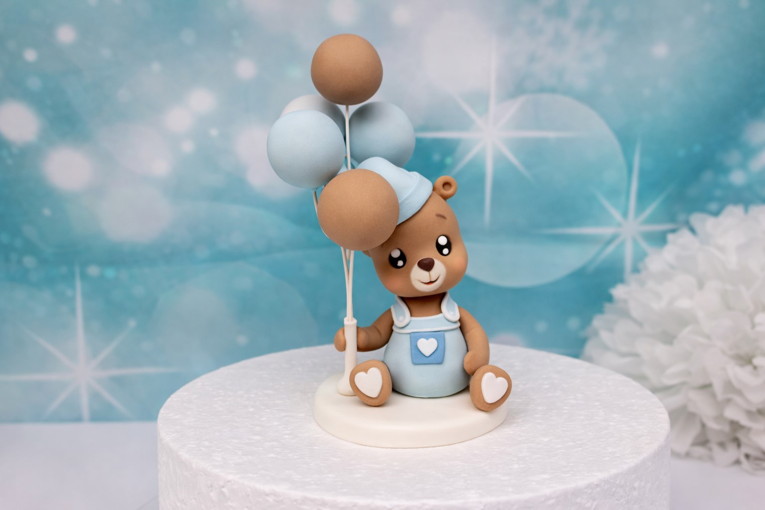Tortenfigur Teddybär mit Ballons 