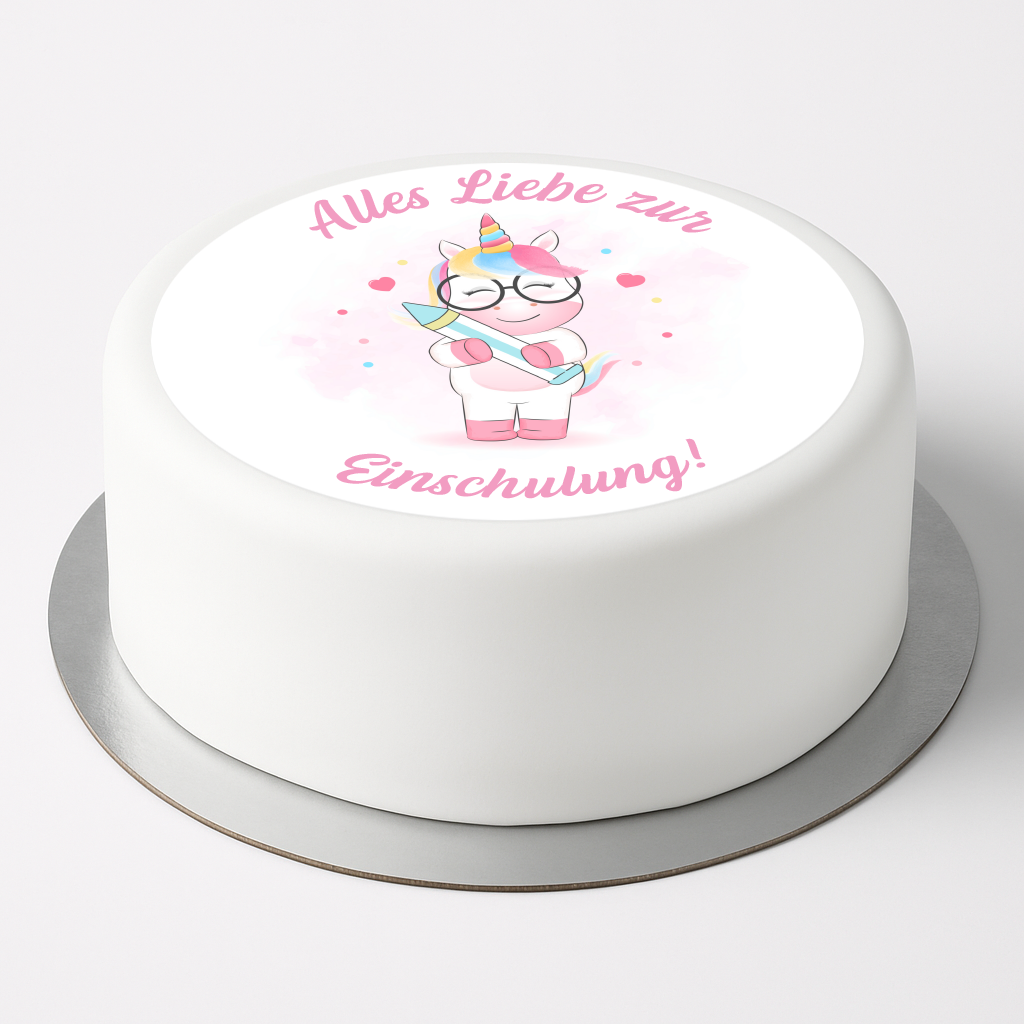 Tortenaufleger Einschulung     