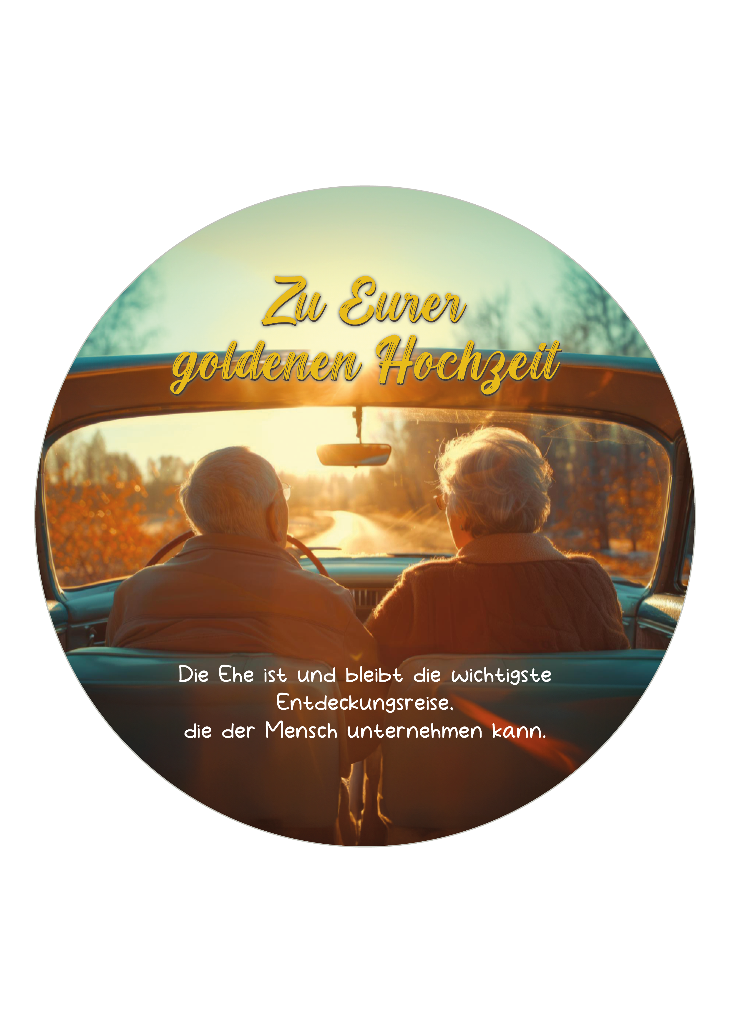 Tortenaufleger Goldene Hochzeit