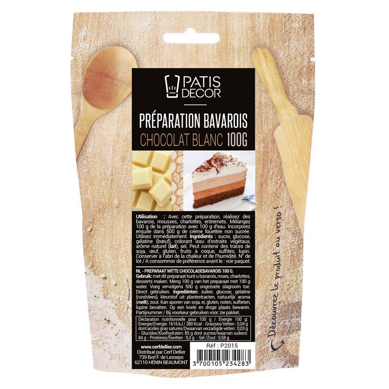 Sahnestand Bavarois Weiße Schokolade 100 g – Mousse Dessertcreme