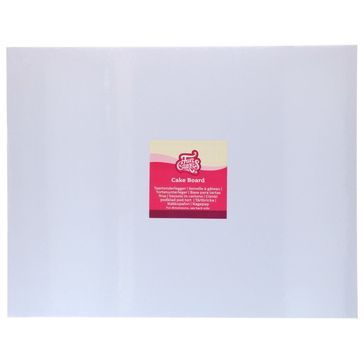 Cake Board rechteckig Weiß – 45 × 35 cm