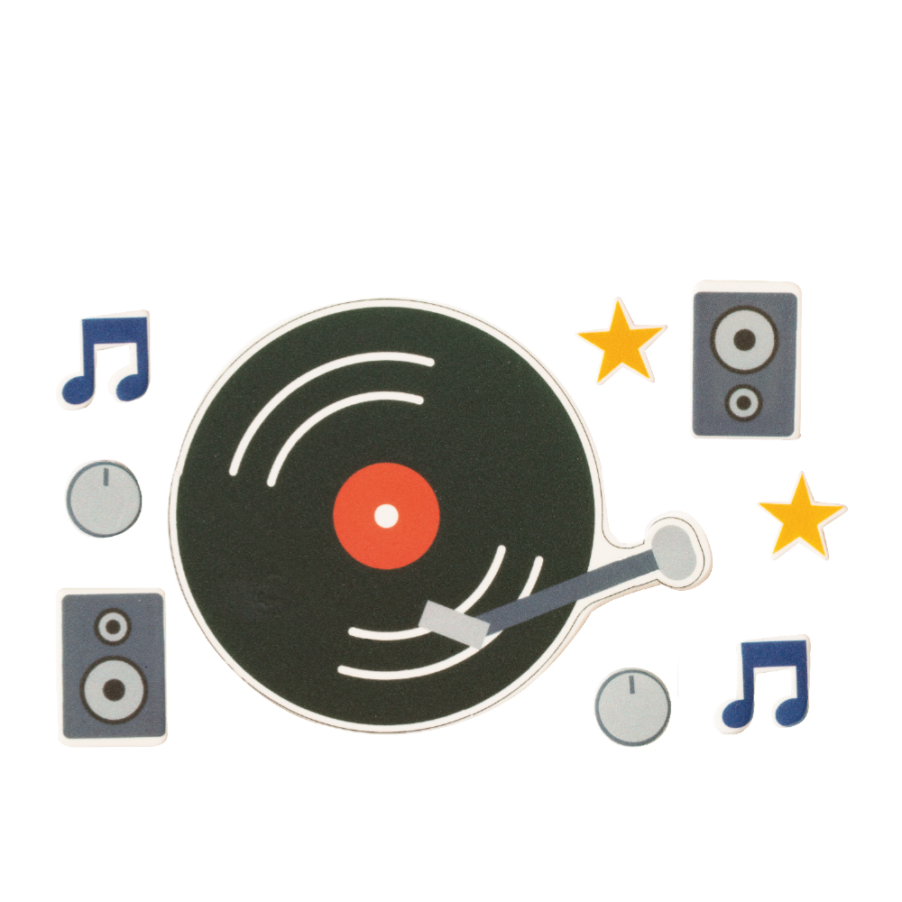 Zuckerdekoration Disco 2D – 7-tlg. Tortentopper Set für Disco Party Torten