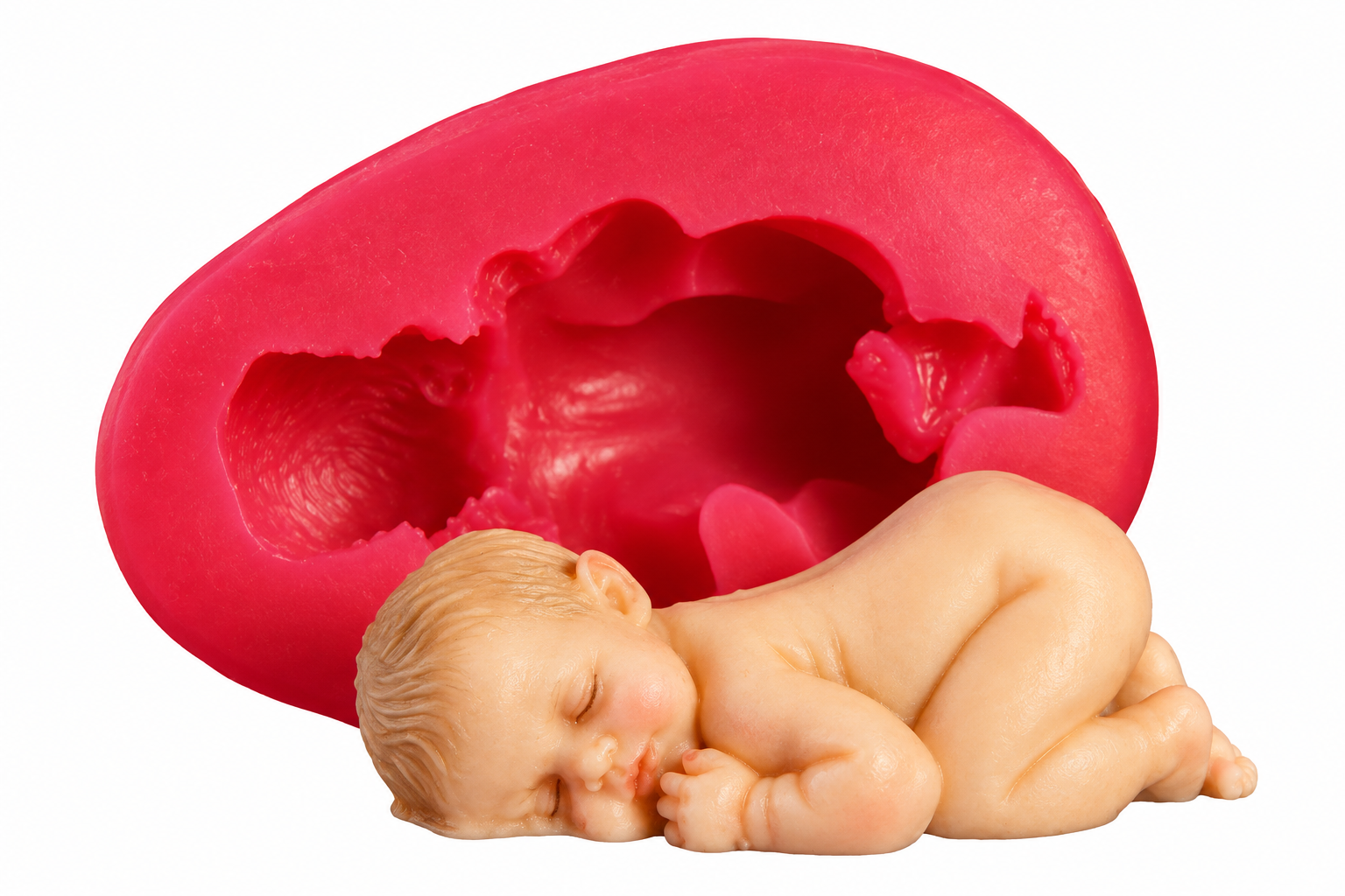 Silikonform Baby – 3D Babyfigur für Fondant, Marzipan & Tauftorten