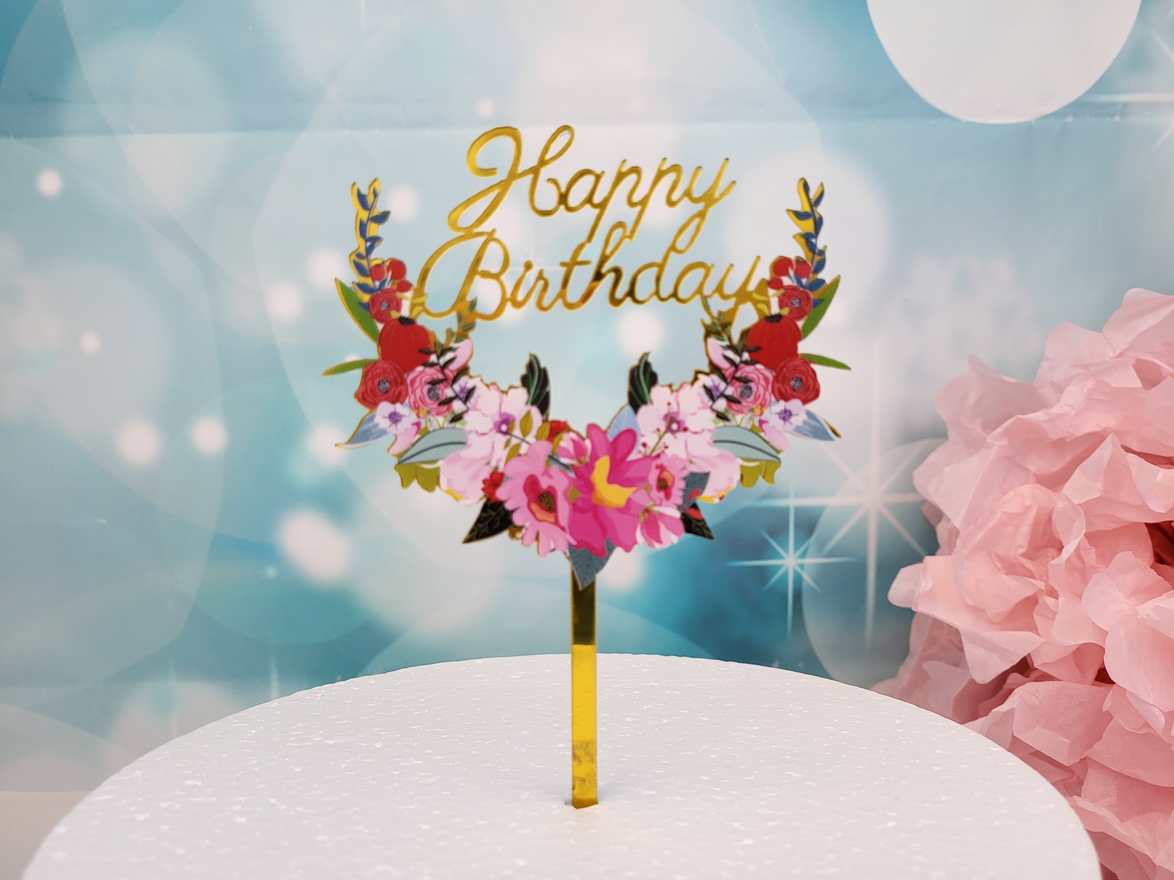 Cake Topper Happy Birthday