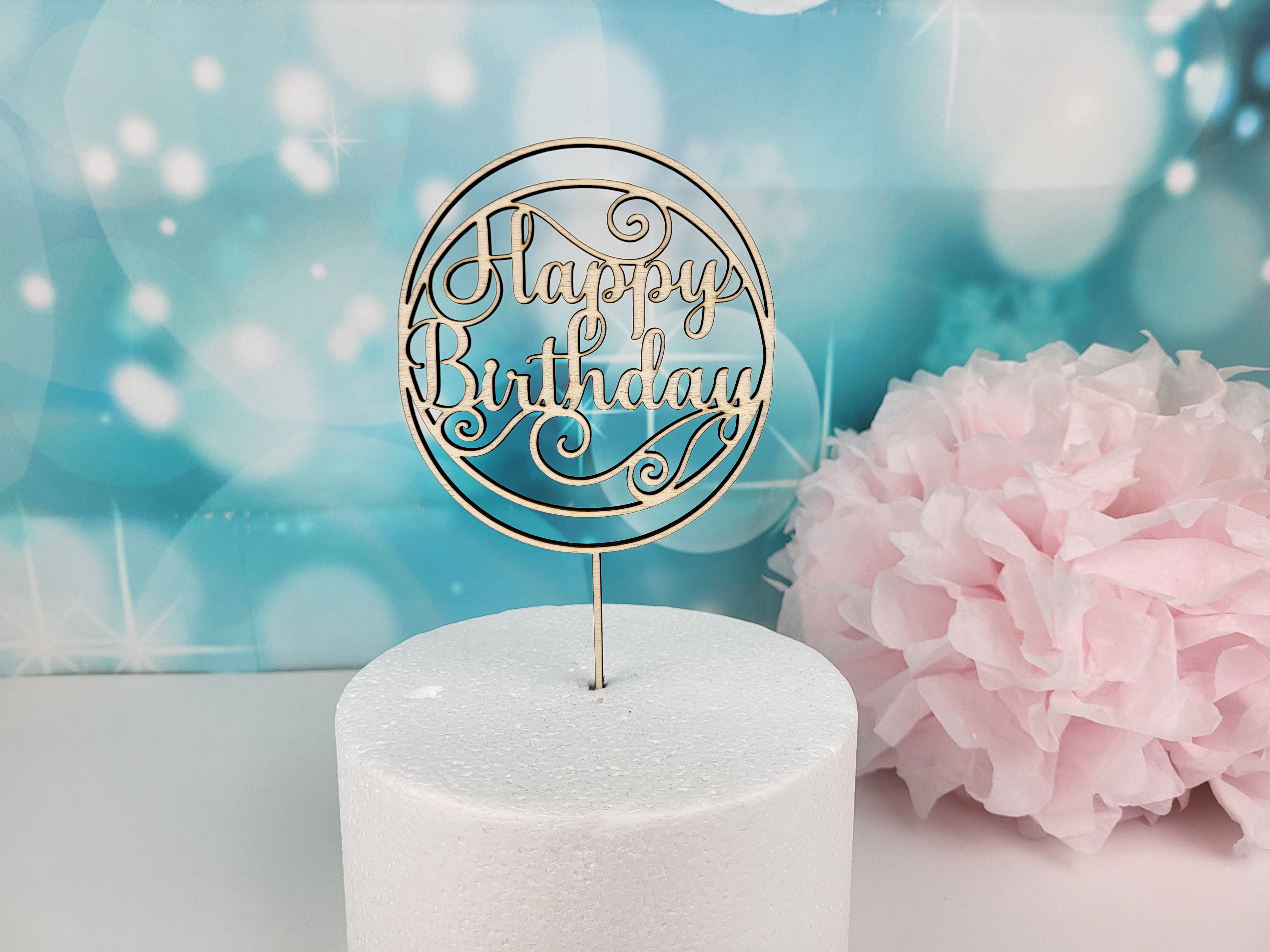 Cake Topper Happy Birtdhay 