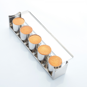 Martellato Mini Cylinder 5 – Zylindrisches Edelstahl Portionsring-Set Ø 6 cm, 5 Stück