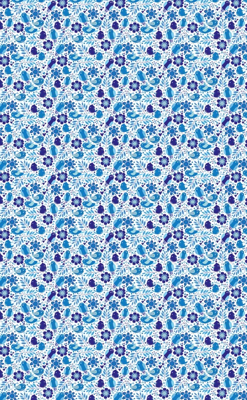 Schokoladen Transferfolie Abziehfolie Vögel Blau