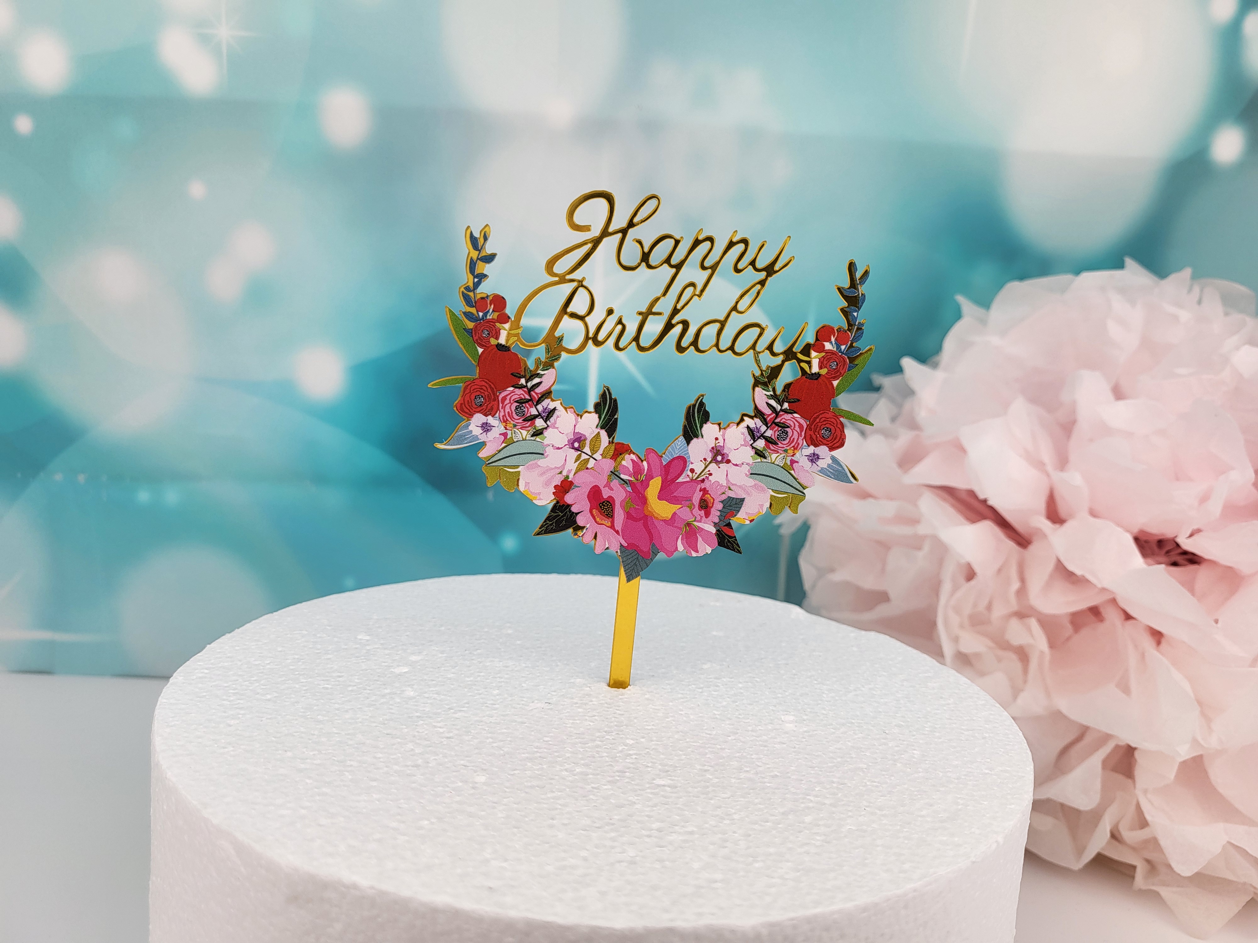 Cake Topper Happy Birthday