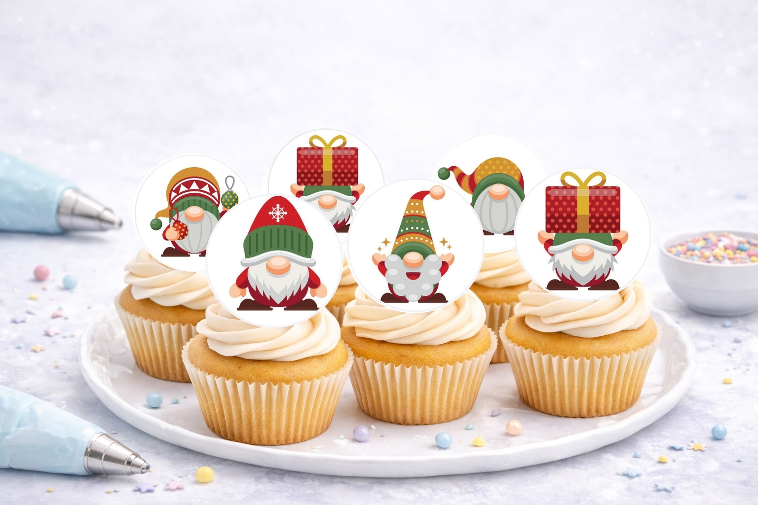 Muffinaufleger Weihnachtswichtel