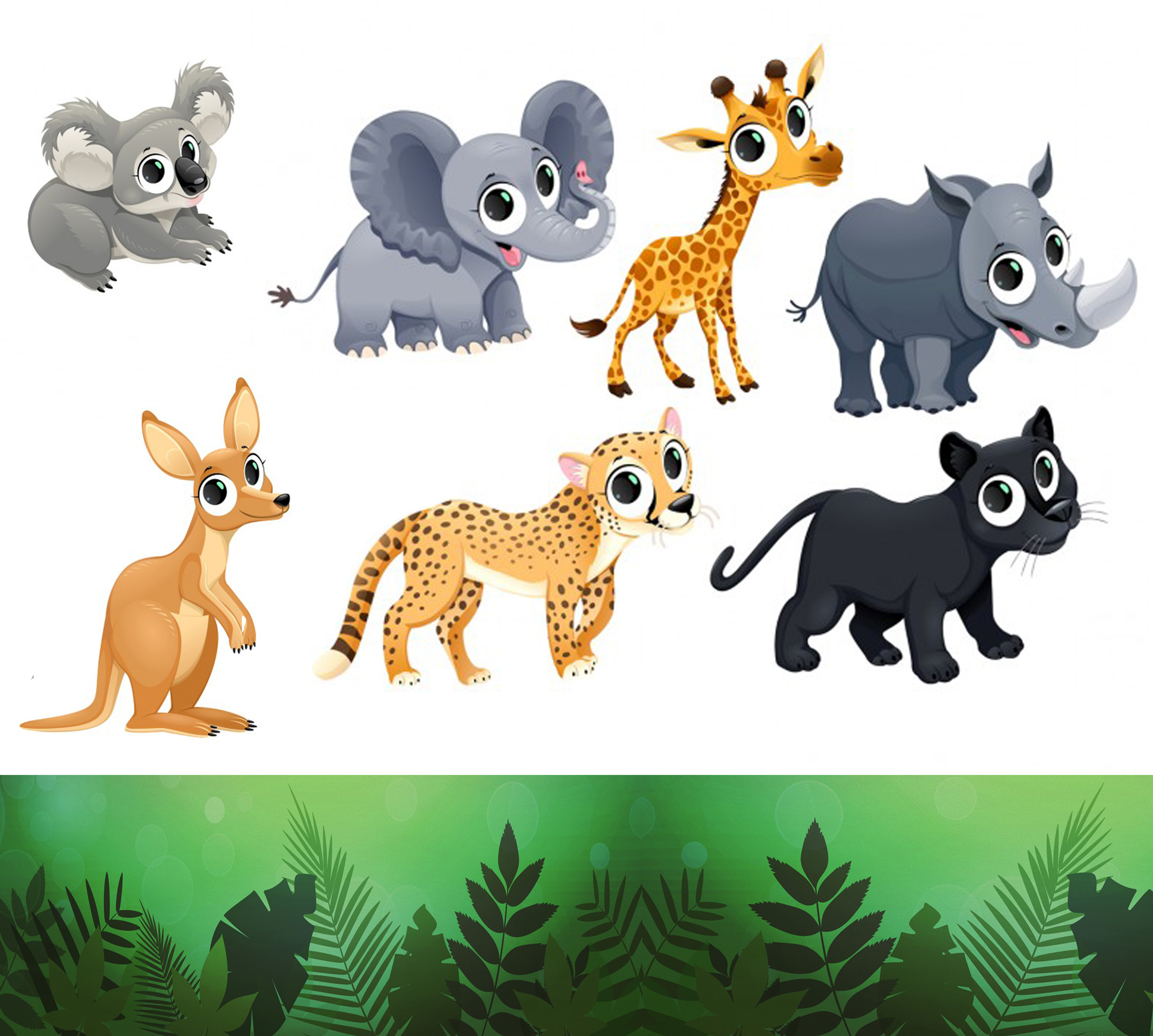 Wafer Paper bedruckt - Jungletiere