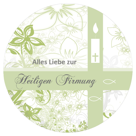 Tortenaufleger „Alles Liebe zur Heiligen Firmung“