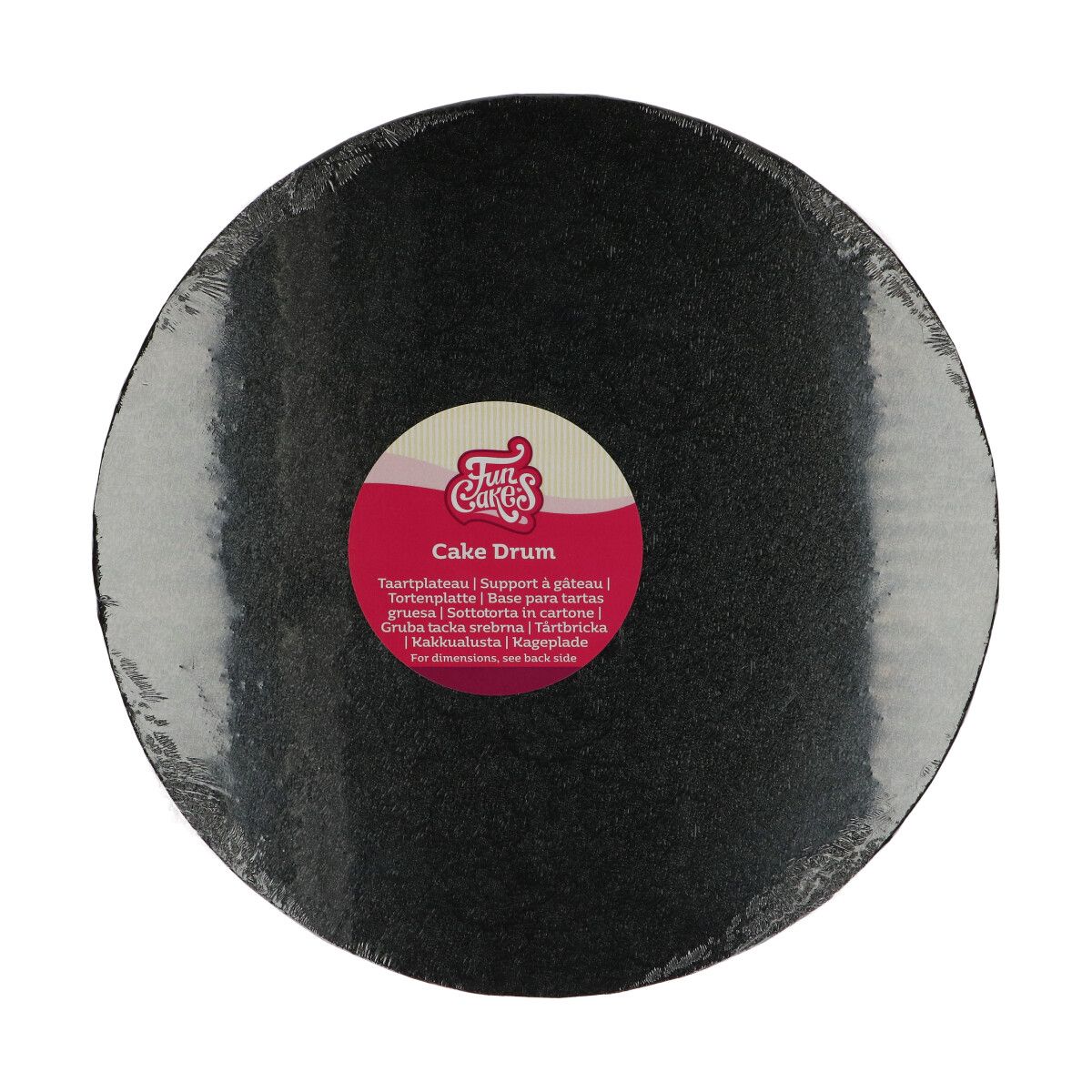 Tortenplatte rund Ø 30,5 cm Schwarz – Cake Drum 12 mm