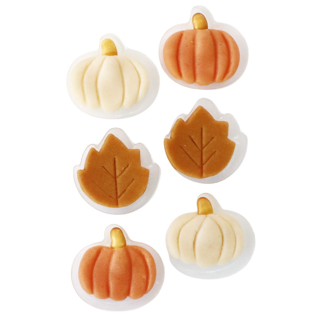 Marzipan Dekoration Herbst – Kürbisse & Blätter 23 g
