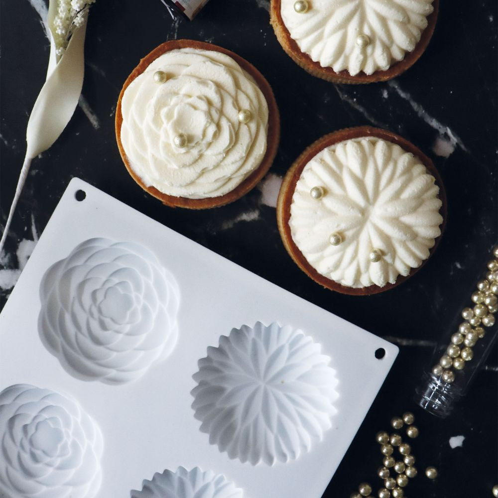 Silikonform 3D „Saint-Honoré“ Ø7 cm – für elegante Mini-Tartelettes