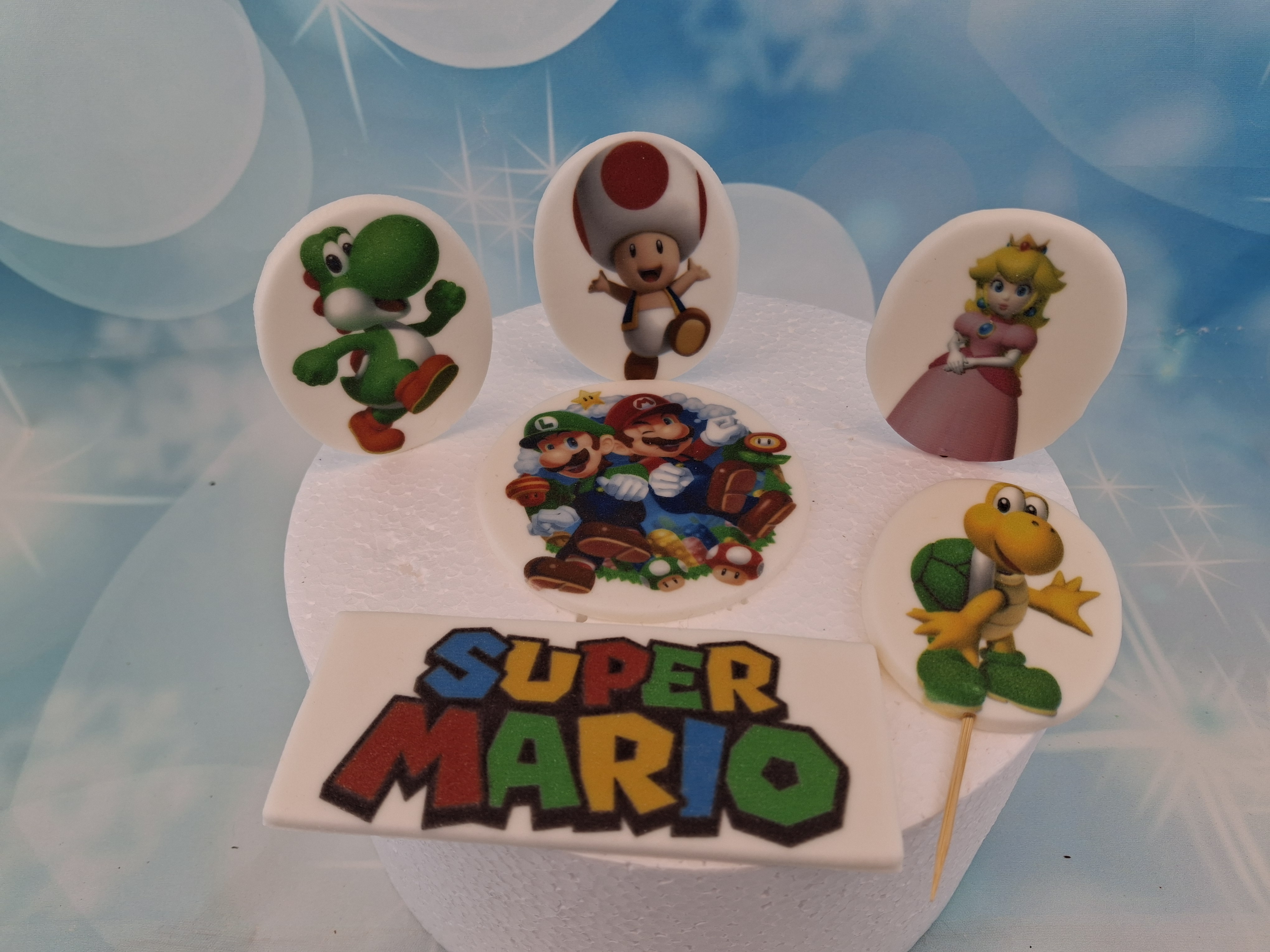 Super Mario – Zucker-Deko für Torten Super Mario – Zucker-Deko für Torten