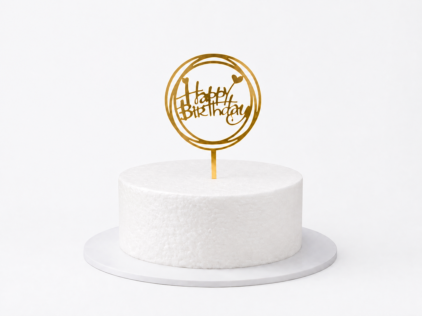 Cake Topper Happy Birthday gold