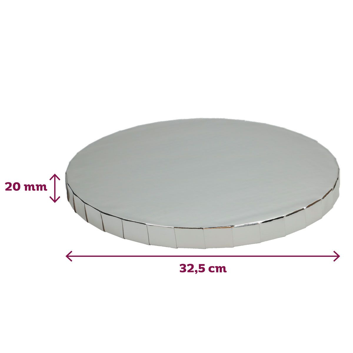 Tortenplatte  Ø32,5cm Silver 20mm