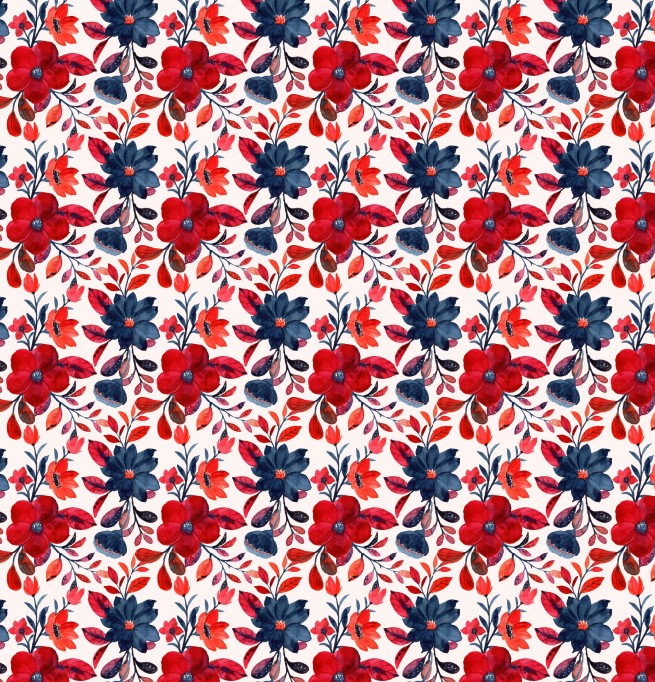 Schokoladen Transferfolie Abziehfolie Blume Rot/Blau