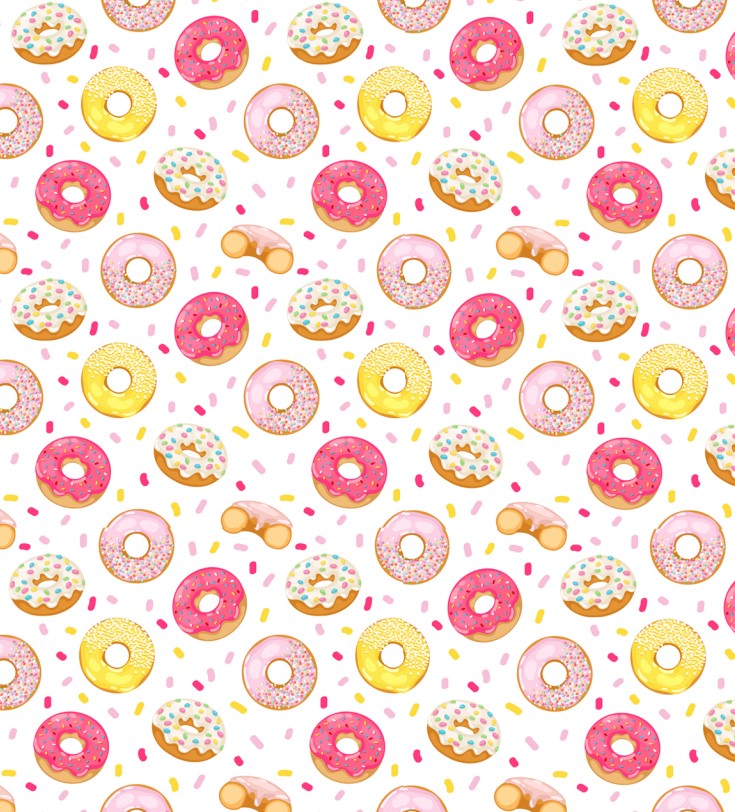 Schokoladen Transferfolie Abziehfolie Donuts