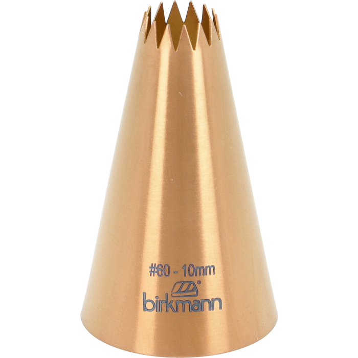 Französische Sterntülle Nr. 60 – Edelstahl, 10 mm, kupferfarben