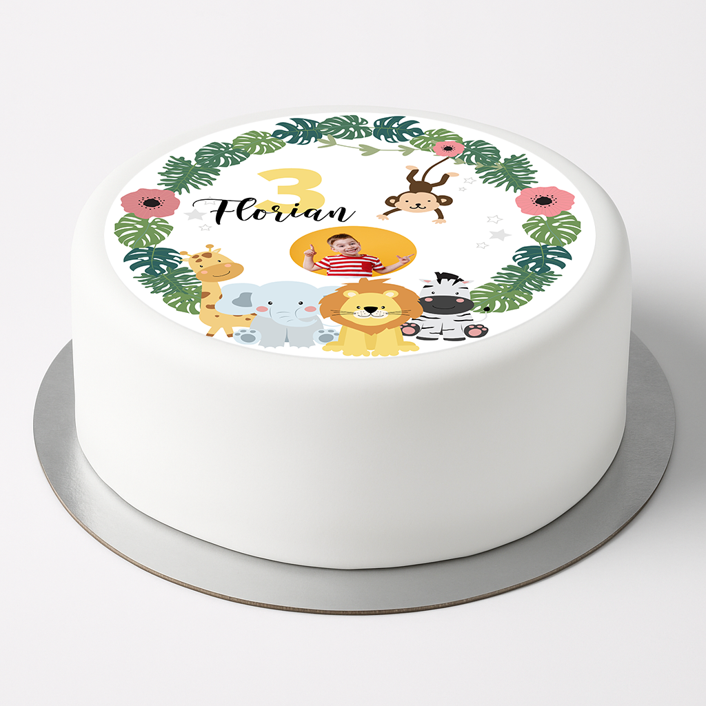 Tortenaufleger Dschungel personalisiert