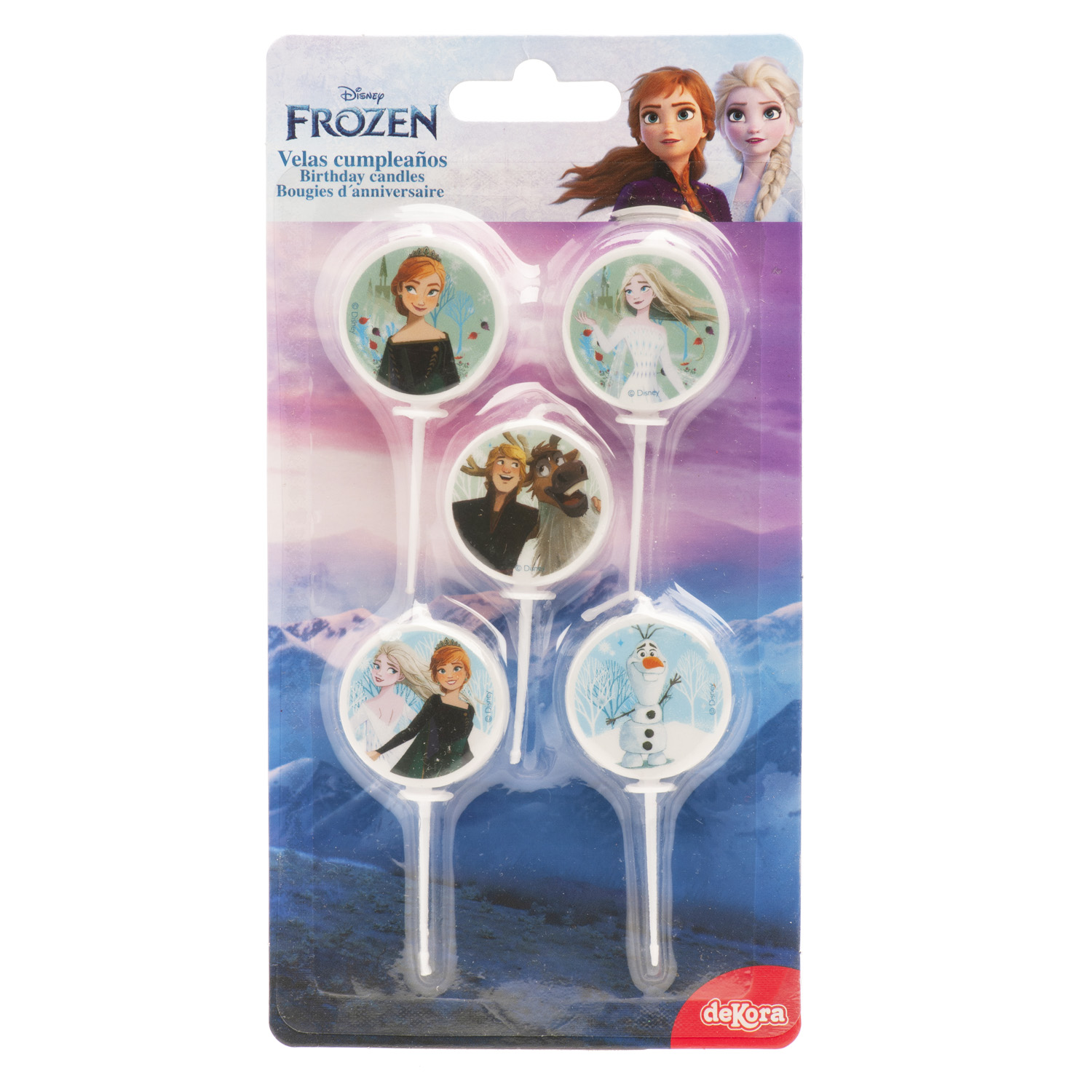 Frozen Eiskönigin Elsa II Kerzen 5 Stk. in Packung 