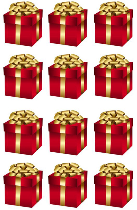 Lebkuchenaufleger Weihnachtspaket