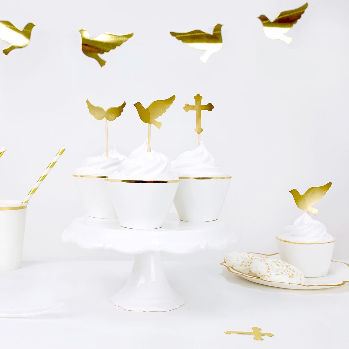 Cake Topper Erstkommunion gold