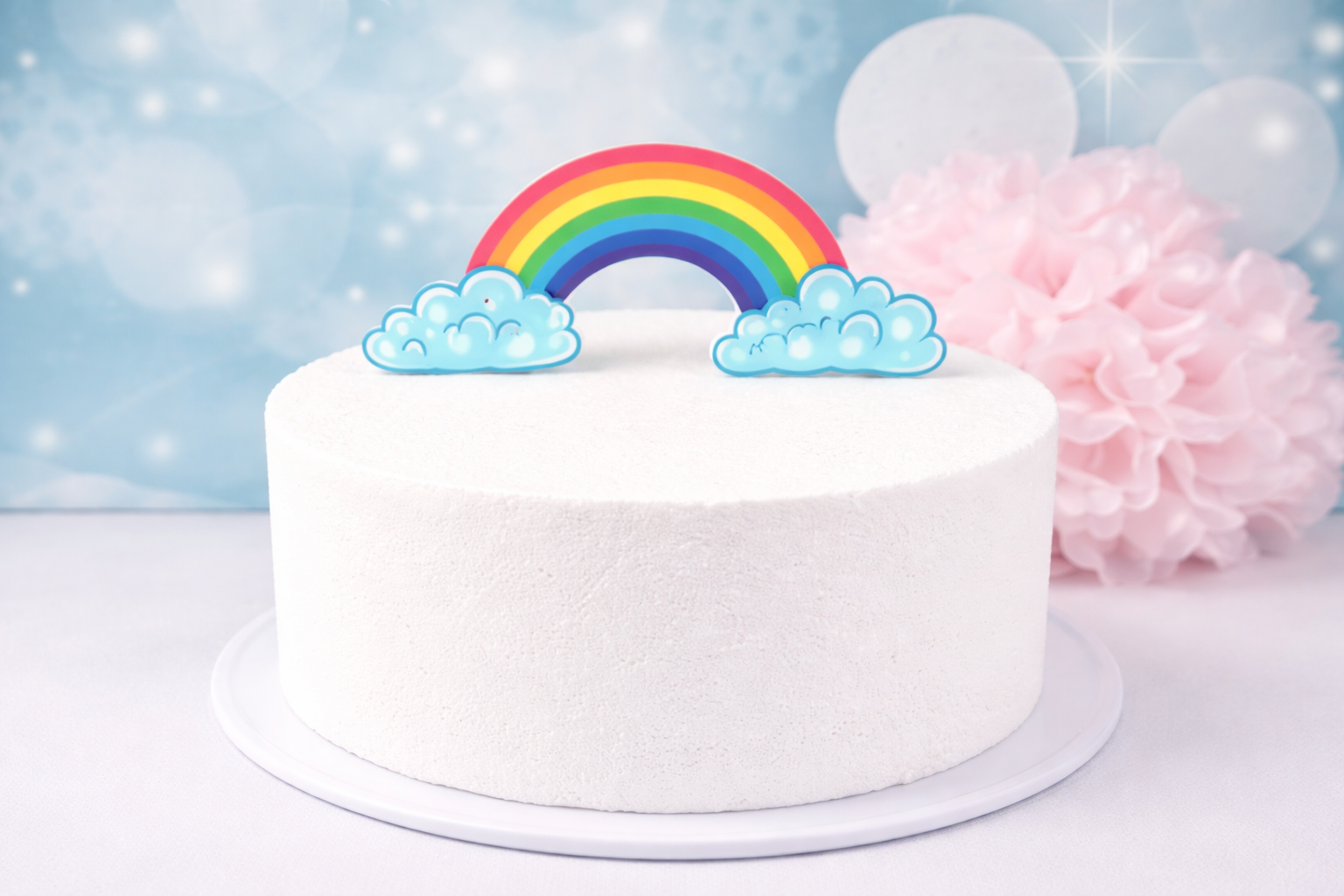 🌈 Cake Topper Regenbogen – Handgefertigte Tortendeko für Kinder- & Geburtstagstorten Erstkommunion