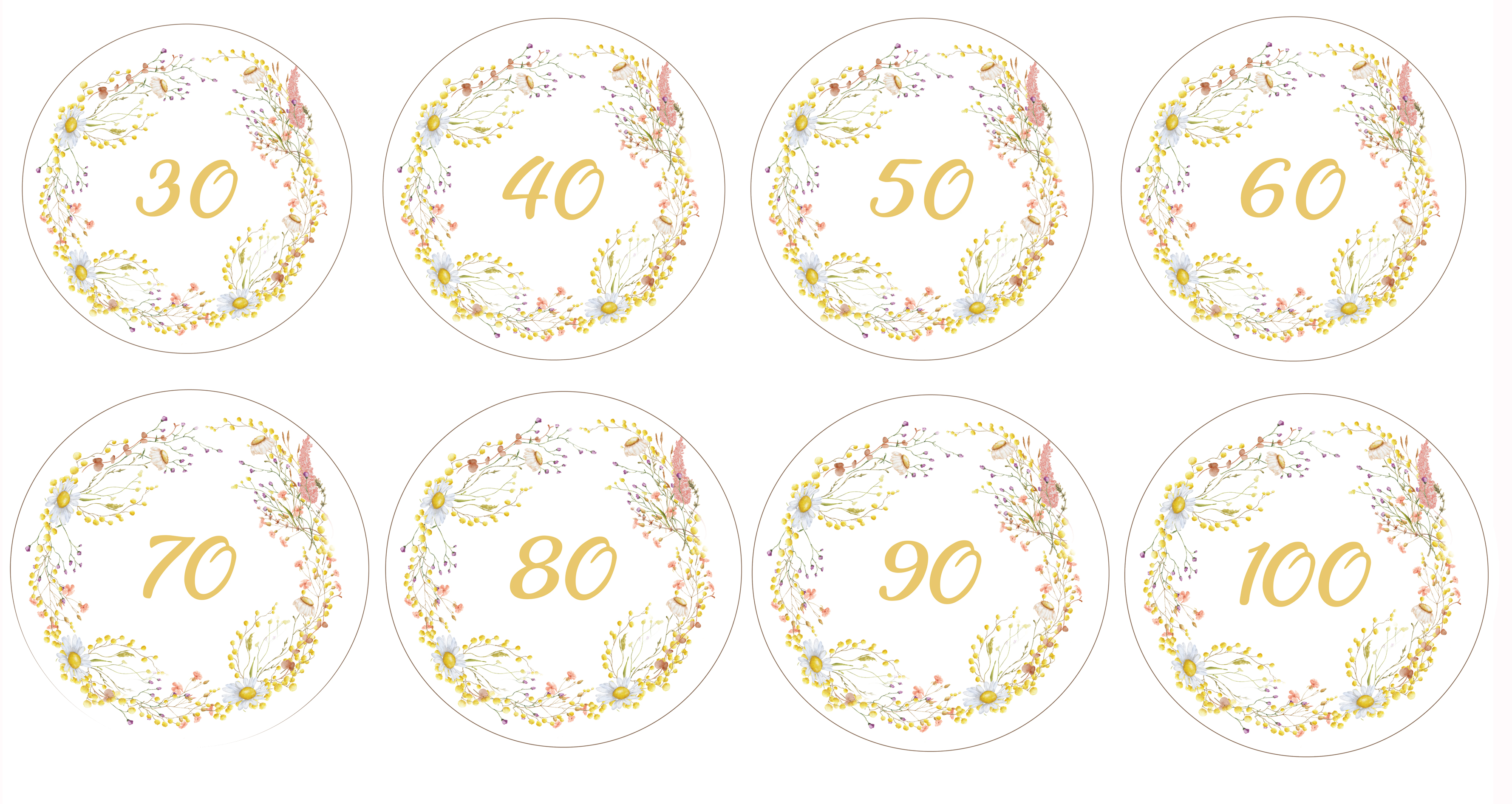 Tortenaufleger runder Geburtstag Tortenaufleger runder Geburtstag